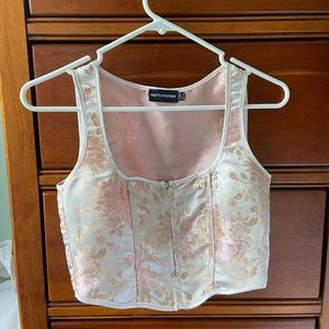 Cropped pink corset